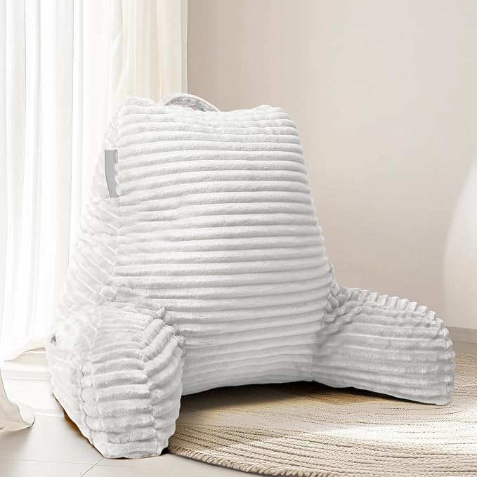Hearth & Harbor Reading Pillow for Bed Adult – Back Pillow for Sitting in Bed by HearthHarbor