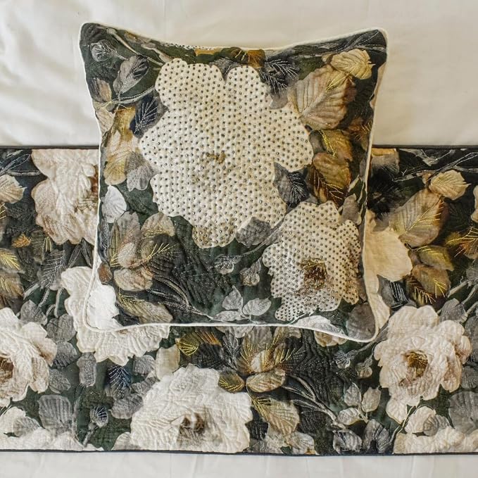 The HomeCentric King/Queen/Twin Gray & Brown Designer Twin 53"x18" Bed Runner - Image 3
