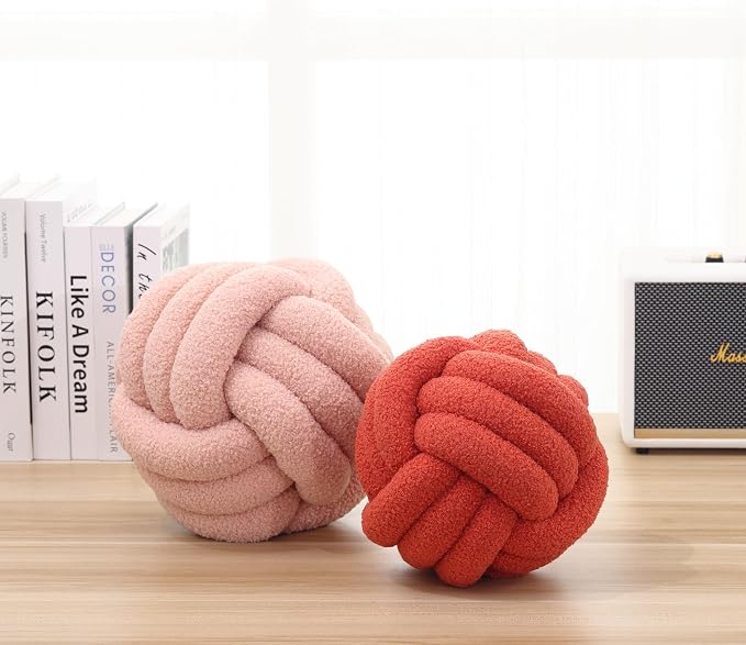 Petrella Knot Pillow Throw Pillows Ball Round Throw Pillows Home Decor Cushion - Image 5
