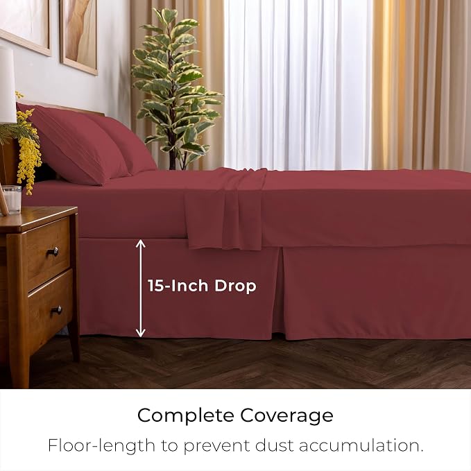 Mellanni Bed Skirt Twin XL Size - Image 2