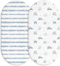 Muslin Bassinet Fitted Sheets, 2 Pack by LYRICHOMBABY