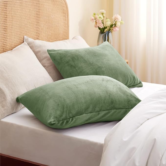 BEDELITE Flannel King Size Pillow Cases Set of 2, Super Soft Fleece Pillowcases - Image 2