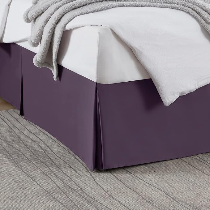 Nestl Dark Purple Twin Bed Skirt by Nestl