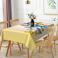 54x70inches Butterfly Rectangle Tablecloth Colorful Butterflies Printed Yellow by TTQYFNM