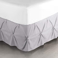 Nestl Grey Lavender Bed Skirt Cal King Size, Pinch Pleat Cal King Bed Skirt by Nestl