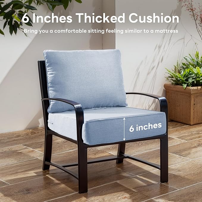 6" Thicker Outdoor Chair Cushion 2 Sets - Image 3