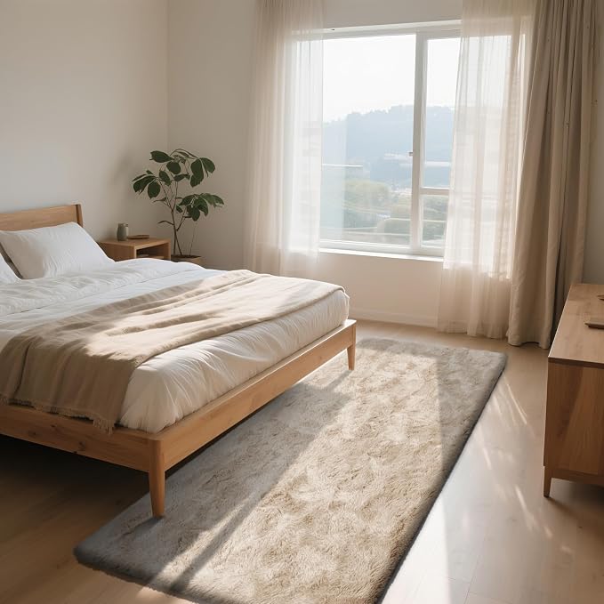 Soft Runner Rugs for Bedroom, Bedside Rug for Living Room Bedroom Kids Room - Image 2
