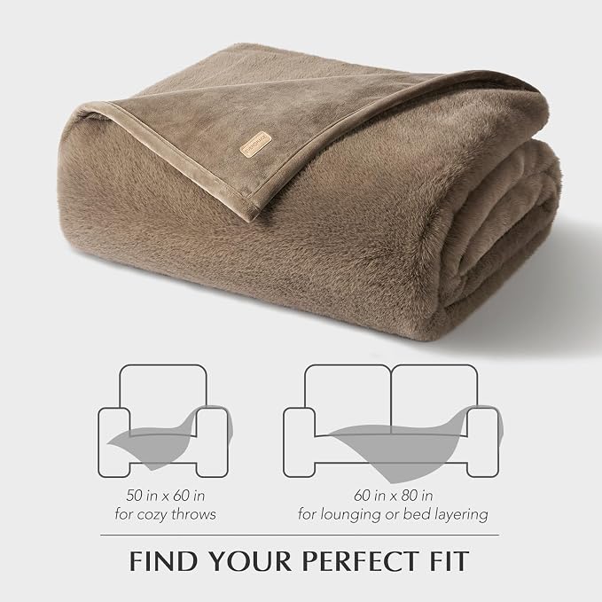EVERGRACEHOME Ultra Soft Luxury Fluffy Mink Faux Fur Throw Blanket, Thick Warm - Image 9