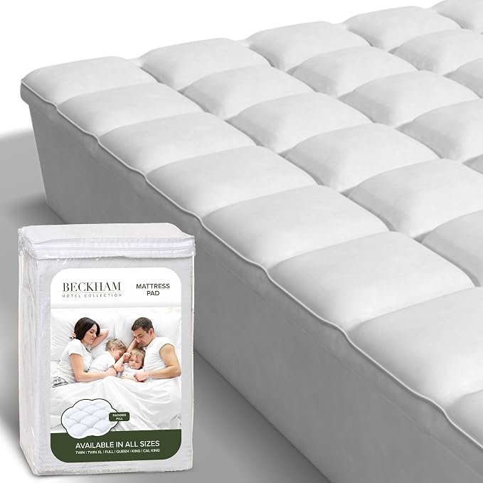 Beckham Hotel Collection King Size Mattress Pad & Protector Hybrid by BeckhamHotelCollection