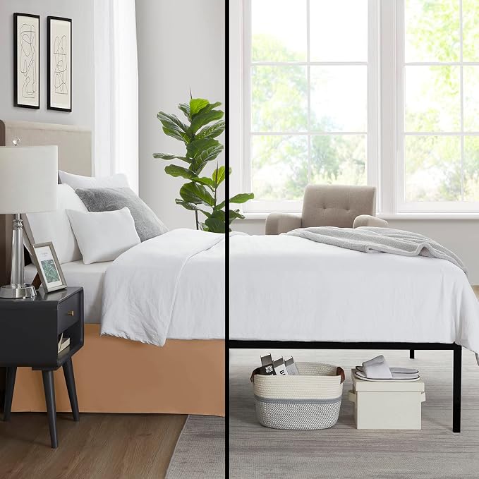 Nestl Light Brown Bed Skirt King Size - Image 6