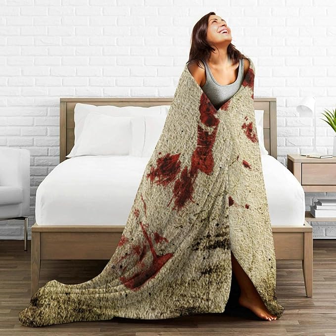HGOD DESIGNS Bloody Hand Flannel Fleece Bed Blanket Throw Blanket Lightweight - Image 5