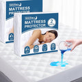 Twin XL Mattress Protector Pad 2 Pack Quilted Waterproof, Absorbent Twin Extra by Moonsea