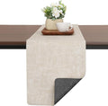 Table Runners 72 Inches Long, Dual-Sided Faux Leather Farmhouse Table Runner by Chitomars