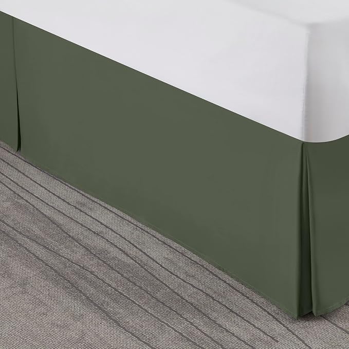 Nestl Olive Green Bed Skirt King Size - Image 8