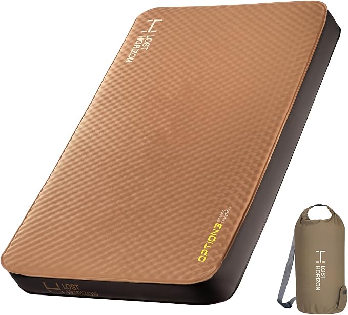 LOSTHORIZON Air & Foam Camping Mattress, Self-Inflating Sleeping Pad, 4.5" Thick by LOSTHORIZON