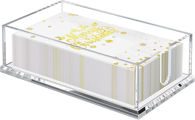 Napkin Holder for Table, Acrylic Guest Towel Holder for Bathroom, Buffet Napkin by PITBVO