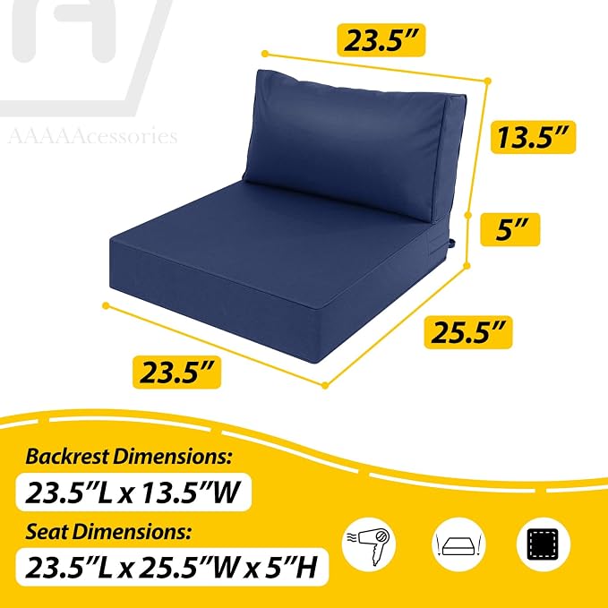 AAAAAcessories Outdoor Deep Seat Cushions, Waterproof, Fade-Resistant Patio - Image 5