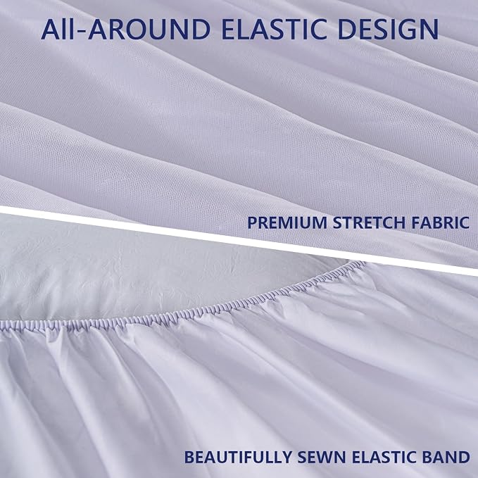 Marine Moon Mattress Topper Queen, Cooling Plush Bed Thick Pillow Top Pad - Image 7