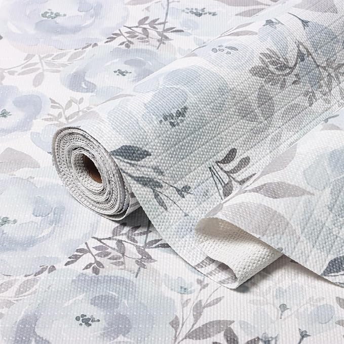 Blue Peony Shelf and Drawer Liner by Amiitay
