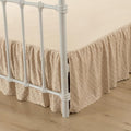 Tufted Dot Bed Skirt Full Size, Ruffled Bed Skirt by TSUTOMI