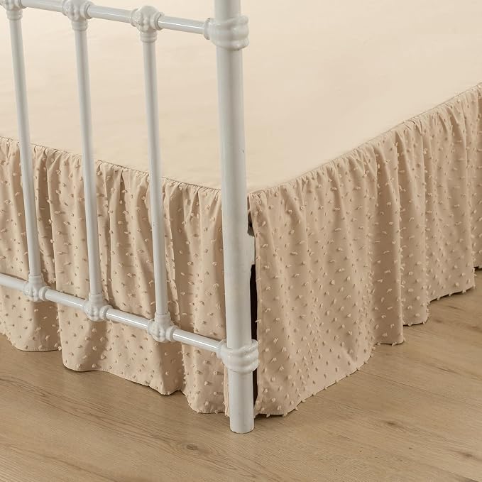 Tufted Dot Bed Skirt QueenSize Ruffled Bed Skirt by TSUTOMI