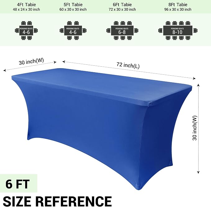 Obstal 6 Pack Stretch Spandex Table Covers - Image 4
