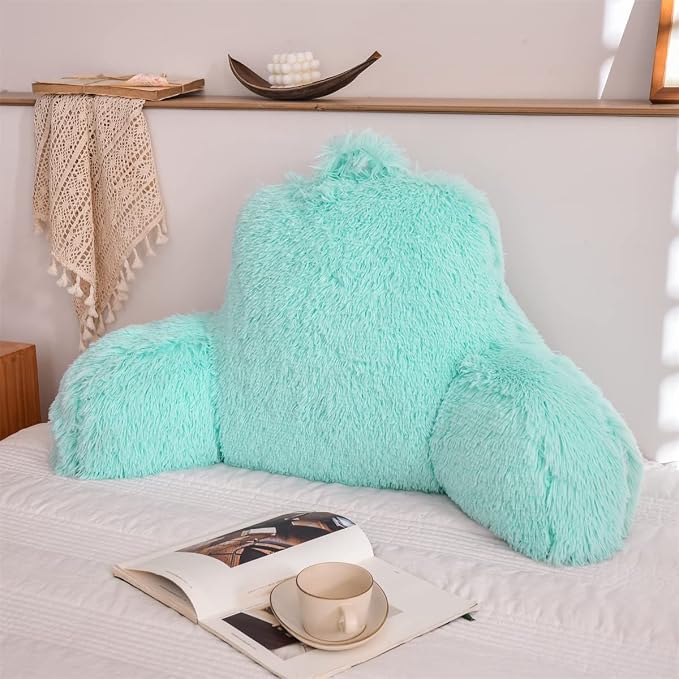 Holawakaka Standard Faux Fur Bed Rest Pillow by Holawakaka