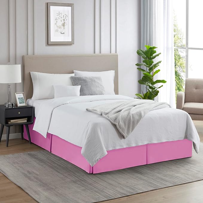 Nestl Light Pink Bed Skirt Cal King Size - Image 4