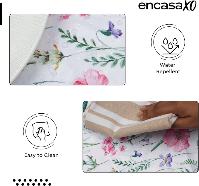 Encasa XO Rectangular 56"x72" Tablecloth | Water-Repellent Polyester Dining - Image 4