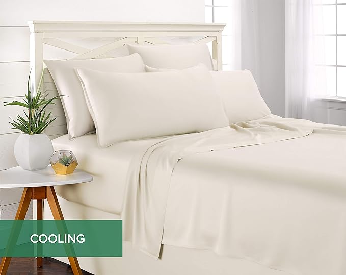 Pure Bamboo Twin Sheets, Genuine 100% Organic Viscose Derived from Bamboo Bed - Image 5