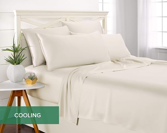 Pure Bamboo King Sheets, Genuine 100% Organic Viscose Derived from Bamboo Bed - Image 5