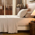 100% Linen Sheet Set King Size Extra Deep Pocket Fits 18-24 Inch Mattress by overket
