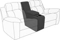 Easy-Going 2-Piece Recliner Console Cover by Easy-Going