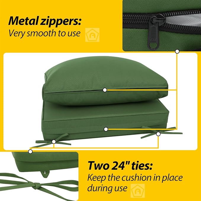 AAAAAcessories Outdoor Deep Seat Cushions, Waterproof, Fade-Resistant Patio - Image 4