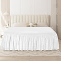 Full Bed Skirt, Wrap-Around Elastic Ruffled Eyelet Bed Skirt Full Size Dust by ANARACHON