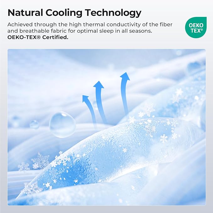 Cooling Mattress Topper Twin XL Size 3 Inch, Cooling Gel & Bamboo Charcoal - Image 4