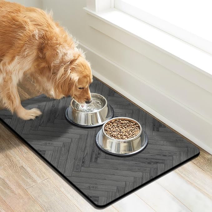 Dog Food Mats for Floors Absorbent, Pet Cat Food Mat - Image 7