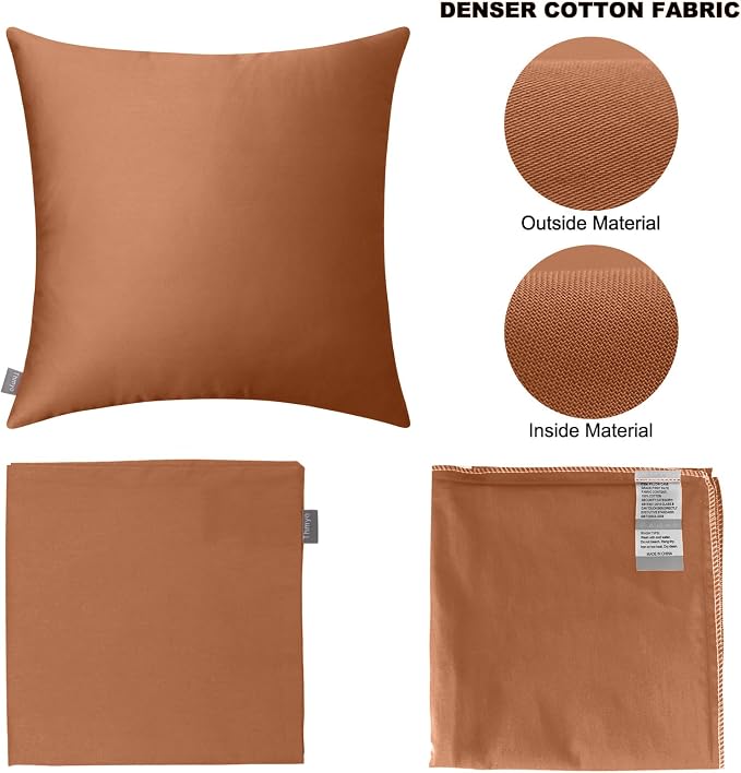 Thmyo 4-Pack 100% Cotton Comfortable Solid Decorative Throw Pillow Case - Image 7