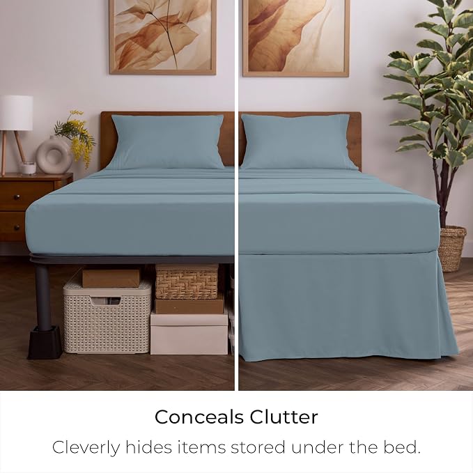 Mellanni Bed Skirt Cal King Size- Bed Skirting - Image 3
