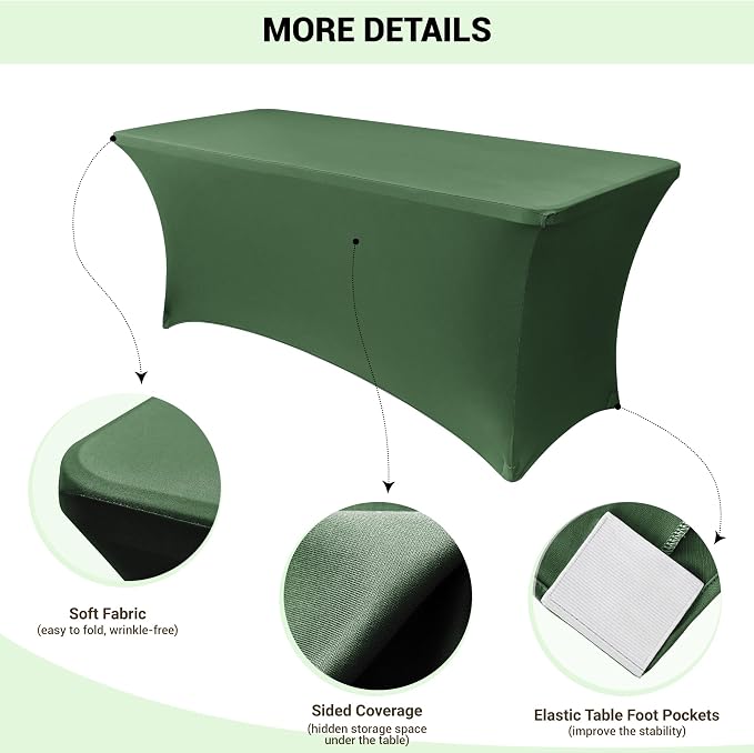 Obstal 8Ft Stretch Spandex Table Cover - Image 3