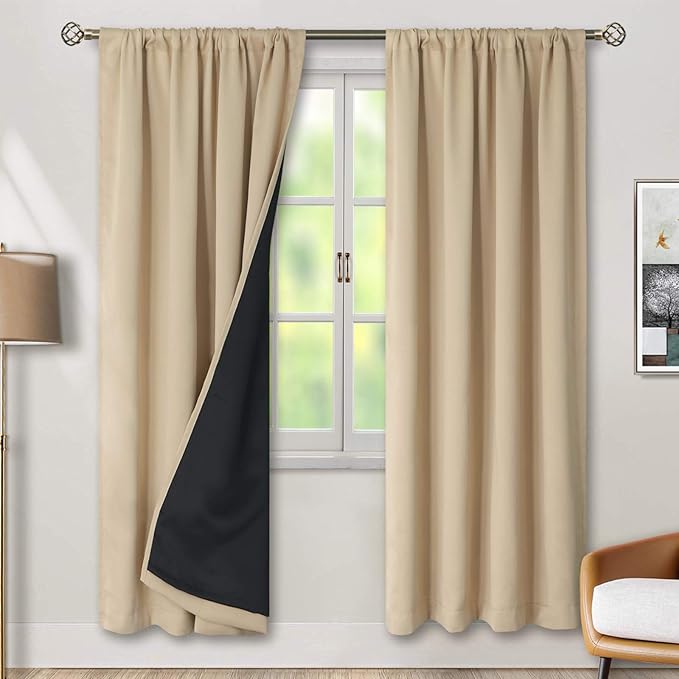 BGment Blackout Curtains for Living Room 84 Inch Length 2 Panels Set, Narrow by BGment