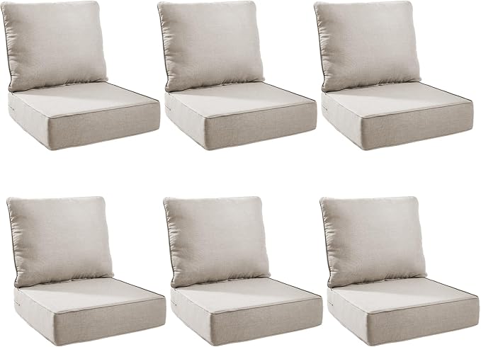 Outdoor Cushion Set for Furniture Patio Furniture, UV Resistant, Water Resistant by PLANNTONNEO