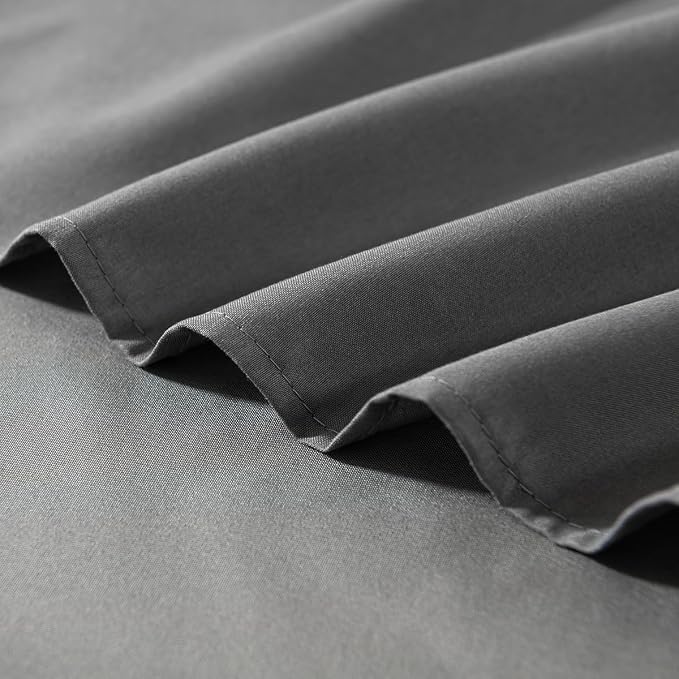 Grey Bed Skirt King Size Ruffled Bed Skirt - Image 4