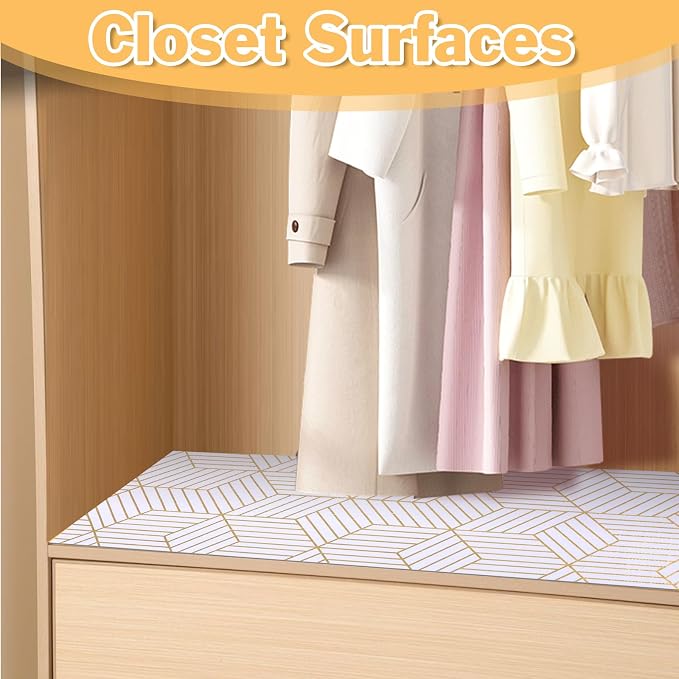 Shelf Liners for Kitchen Cabinets Non Adhesive Shelf Liner Paper Non-Slip - Image 7