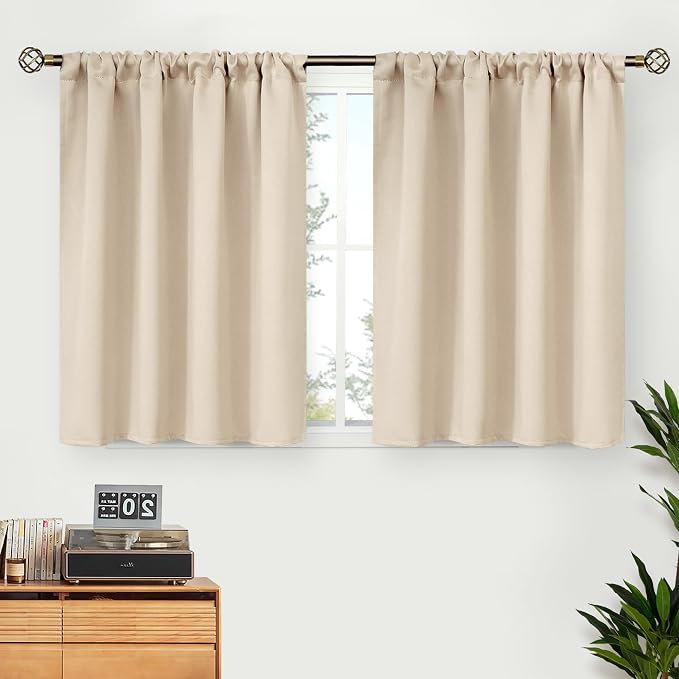 BGment Champagne Curtains 30 Inches Length by BGment
