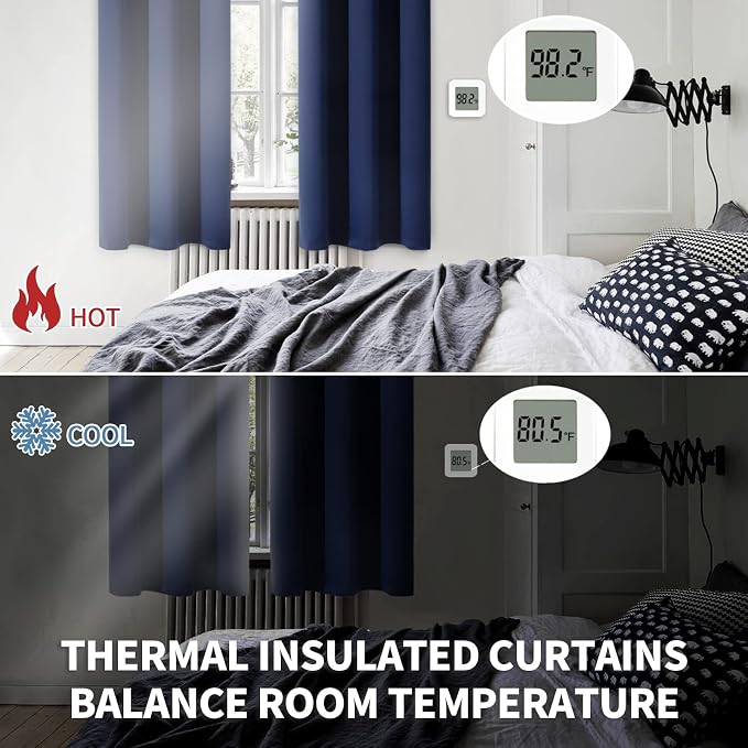 BGment Blackout Curtains for Bedroom 48 Inch Length - Image 3