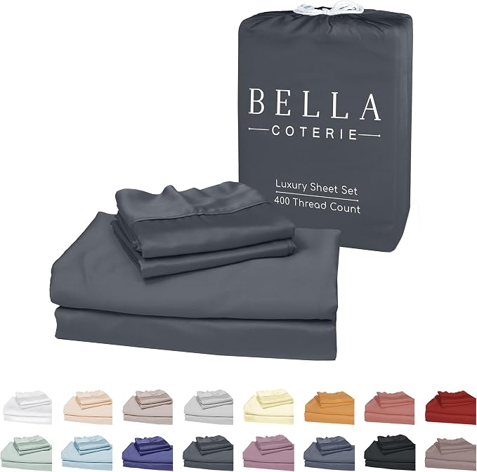 Bella Coterie Luxury Bamboo Viscose 34” Split Top King Size Sheet Set | 1 by BC