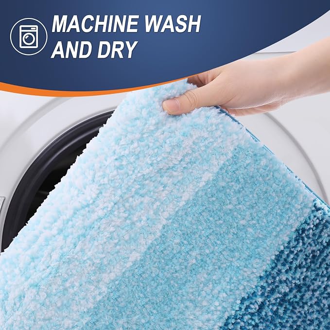 OLANLY Bathroom Rugs Mat 24x16, Extra Soft Absorbent Microfiber Bath Rugs - Image 6