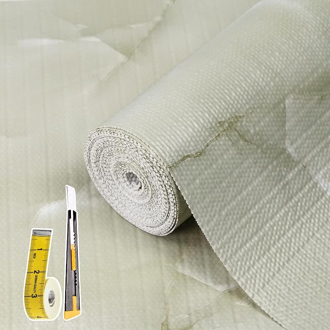 2-Layer Drawer and Shelf Liner for Kitchen Cabinet: 12in X 20Ft Non Slip by Kimhan