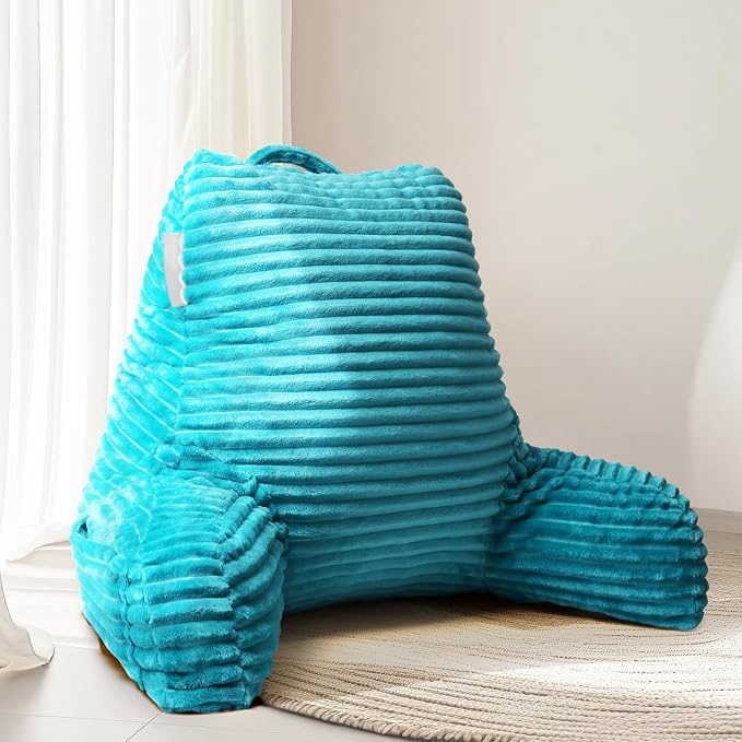 Hearth & Harbor Reading Pillow for Bed Adult – Back Pillow for Sitting in Bed by HearthHarbor